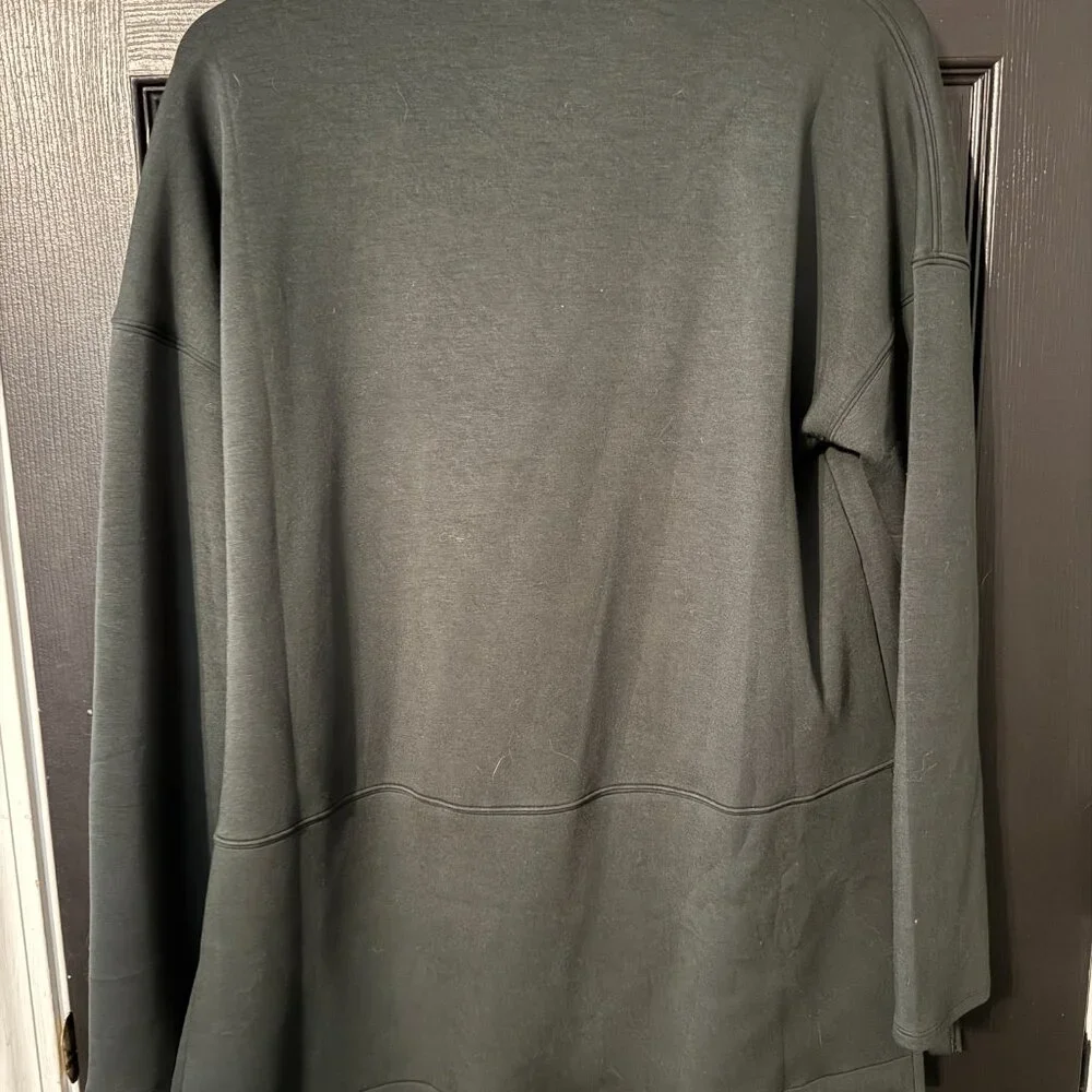 NWOT Womens Spanx Cowel Neck Sweatshirt Dark Green Large - Picture 4 of 4